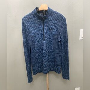 Under‎ Armour Black and Blue HeatGear Top